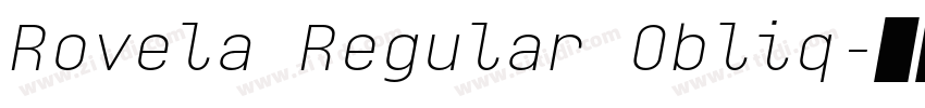 Rovela Regular Obliq字体转换